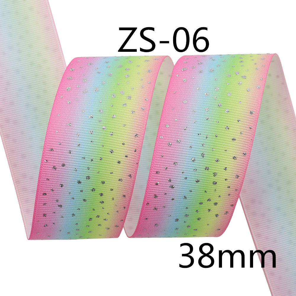 Ribbon 38mm Hot Laser Silver Original Pattern Ribbon
