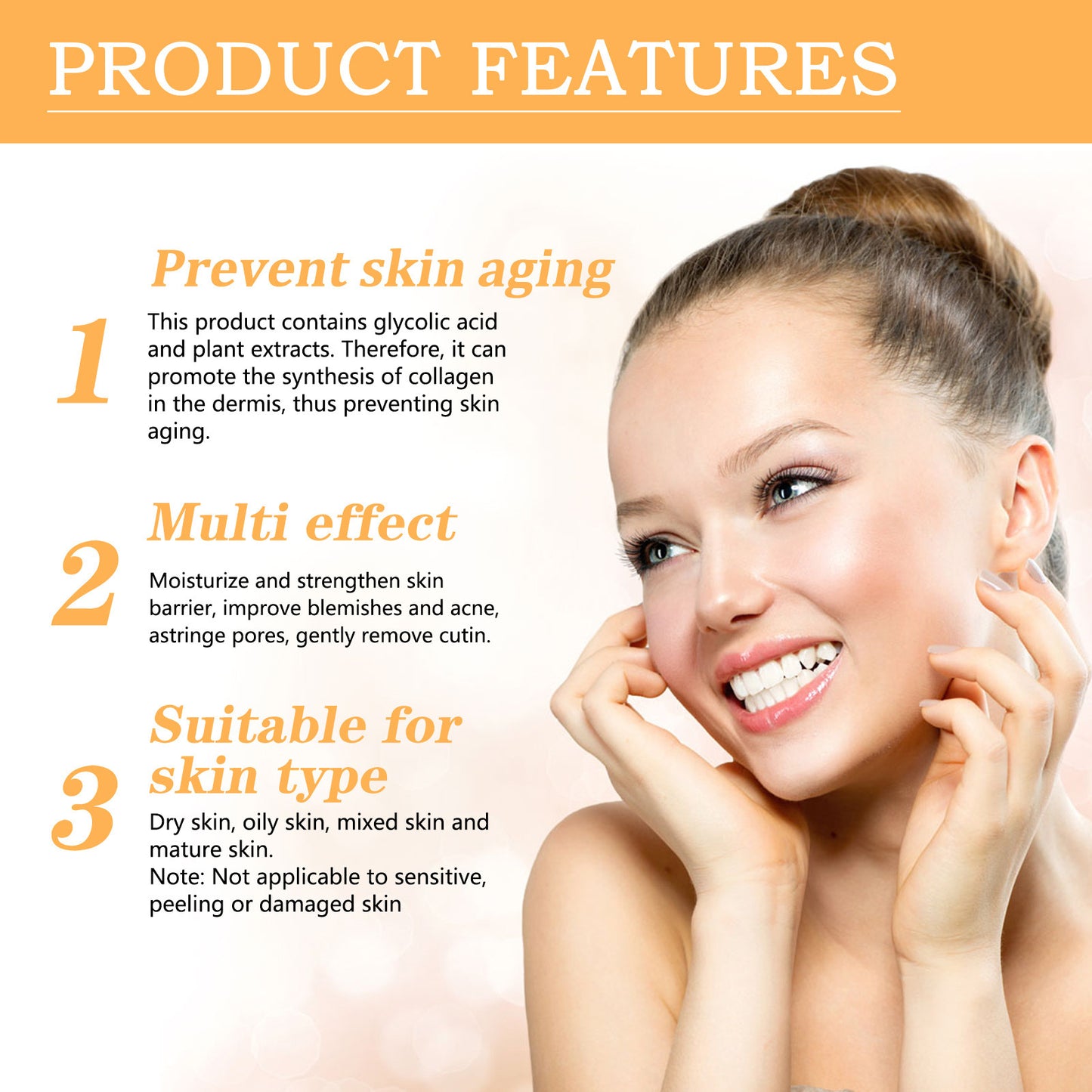 EELHOE Glycolic Acid 7 Lotion Acne Removing Closed Mouth