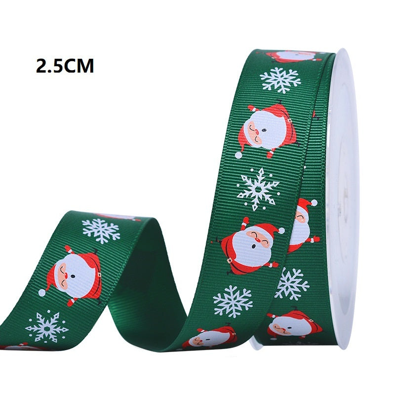 Polyester Christmas Scene Decoration Ribbon