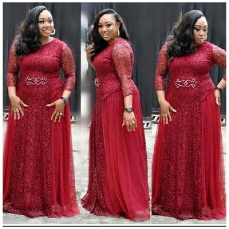 Dresses Lace Navy Blue Red