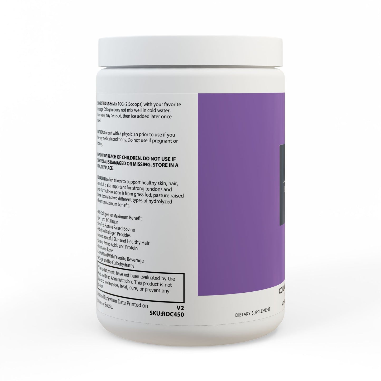 Collagen Peptides Type I & III Supplement (350g, 12.3oz)