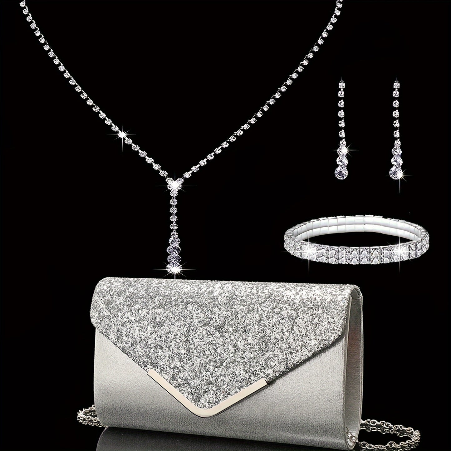 FAB-UR Elegant Set - Necklace Earrings Bracelet set to beautify your self