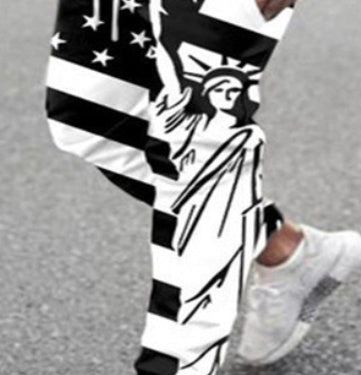 Men's Sports Leisure Suit Fashion Round Neck Long Sleeve Loose Sweatshirt Suit