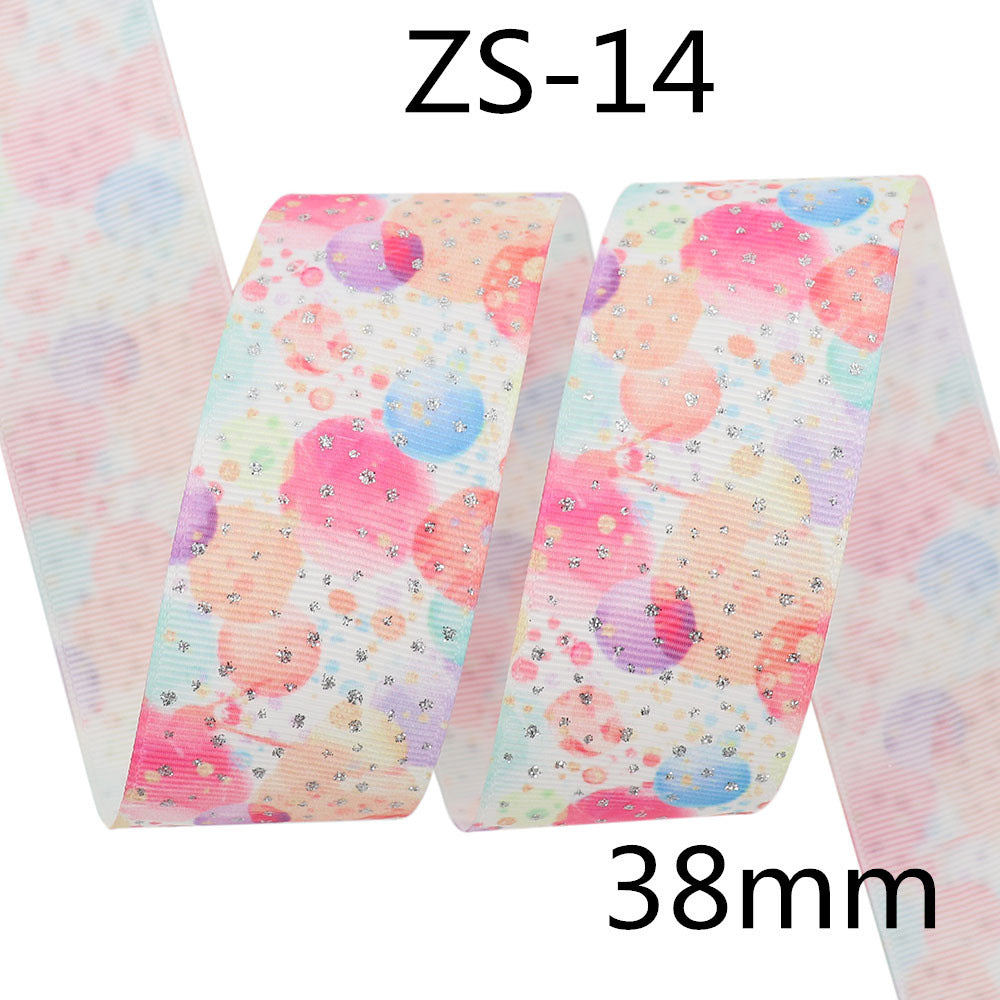 Ribbon 38mm Hot Laser Silver Original Pattern Ribbon