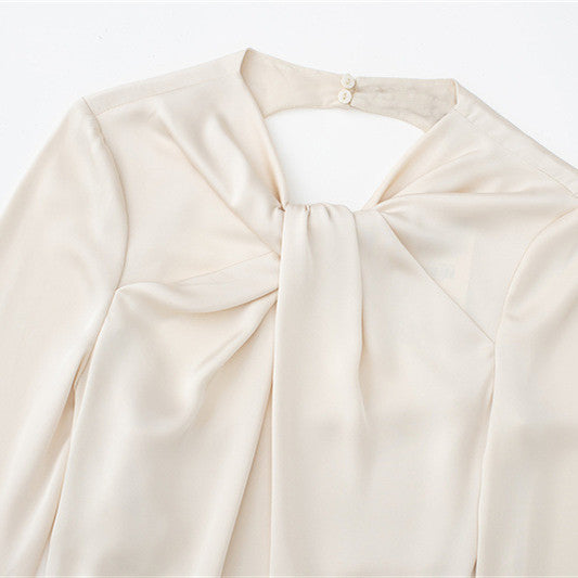 Backless Satin Textured Dresses For Women