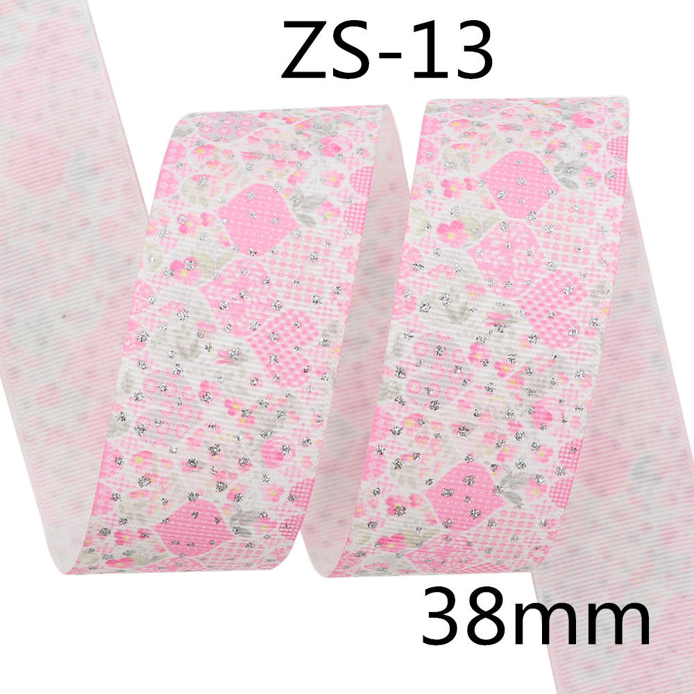 Ribbon 38mm Hot Laser Silver Original Pattern Ribbon