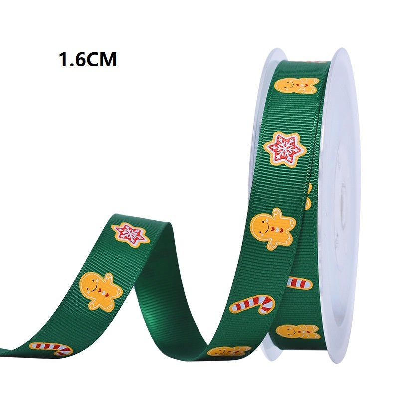 Polyester Christmas Scene Decoration Ribbon