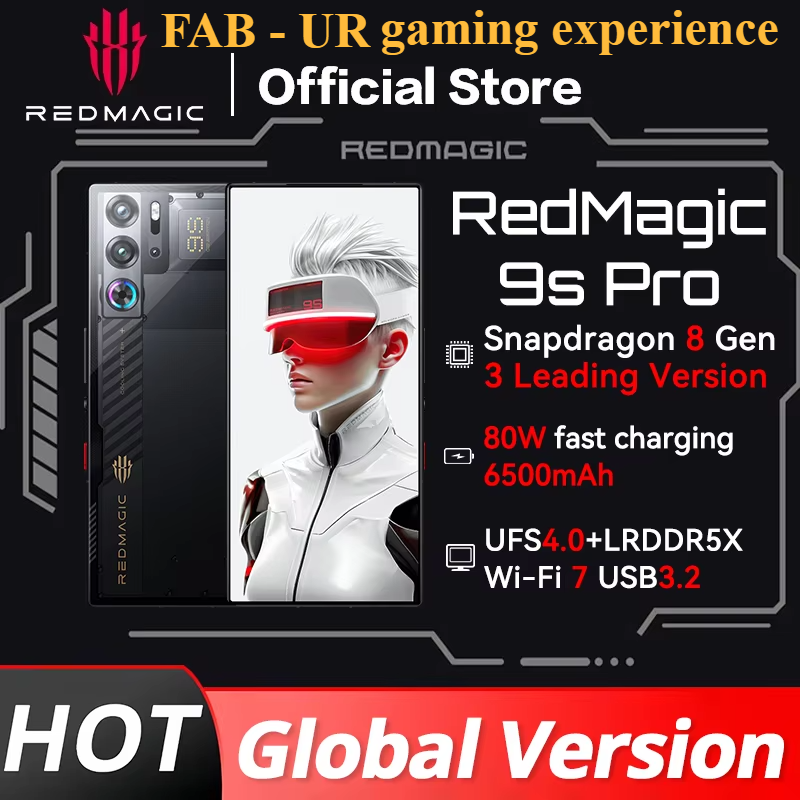 RedMagic 9s Pro 5G Global Version Gaming Phone 6.8" Snapdragon 8 Gen 3 Leading Version 6500mAh 80W Charge 50MP NFC