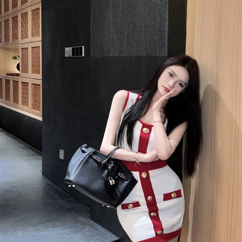 Sleeveless Breasted Suspender Dress Summer