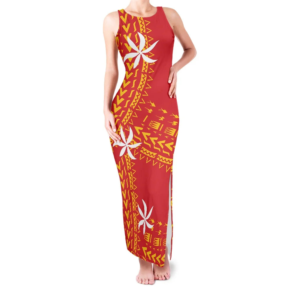 Sleeveless Slit Evening Dresss