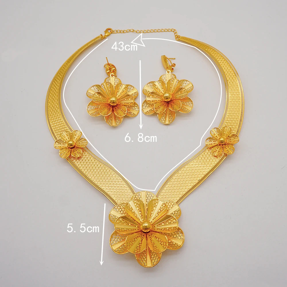 Gold Flower Set = Fashion Accessories