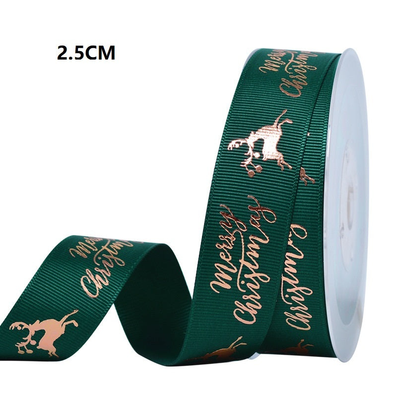Polyester Christmas Scene Decoration Ribbon