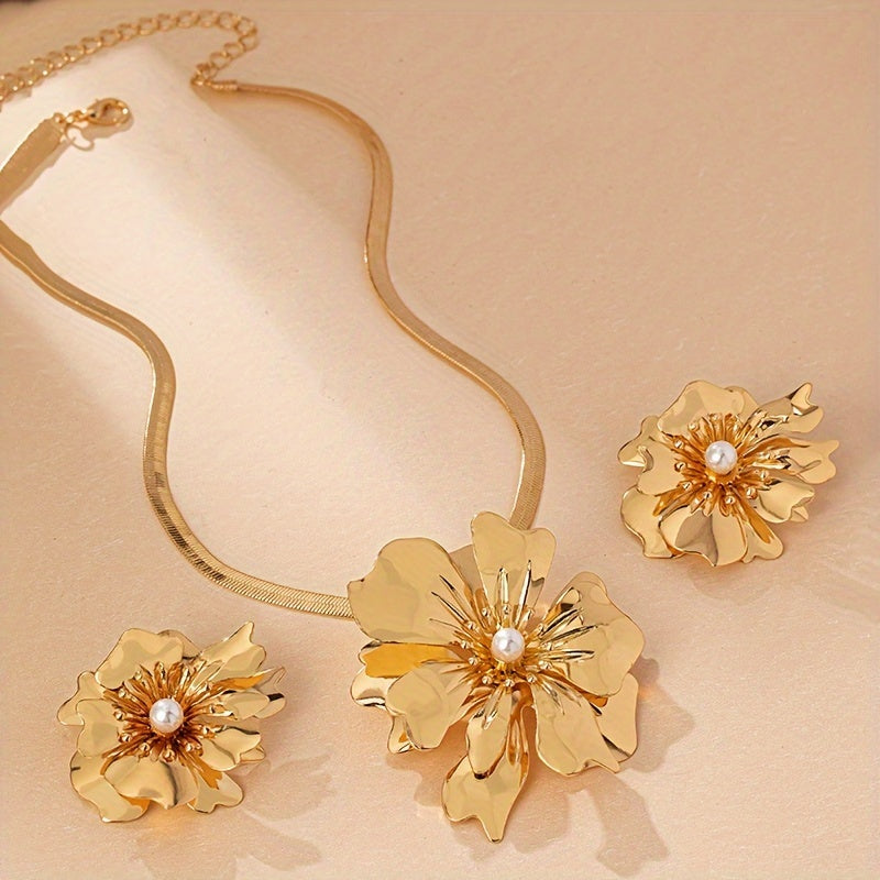 Island Flower 2-Piece Jewelry Set,