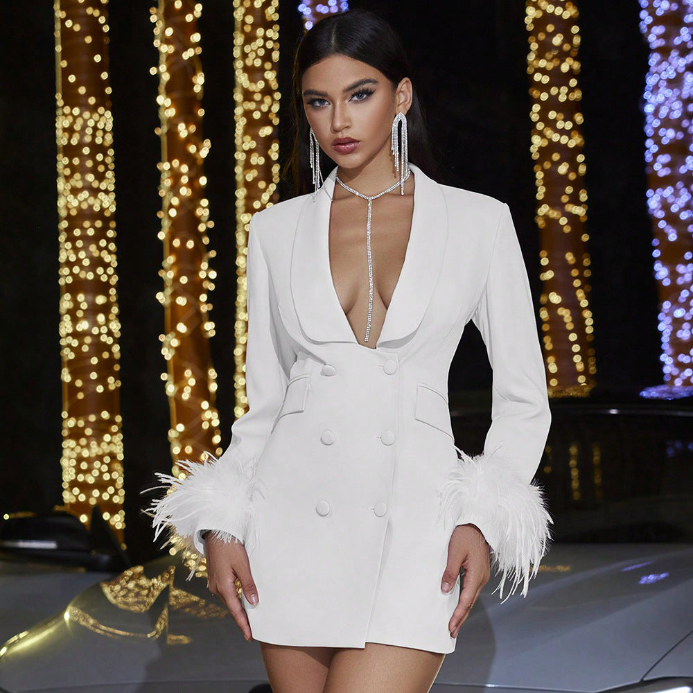White Slim Suit Skirt