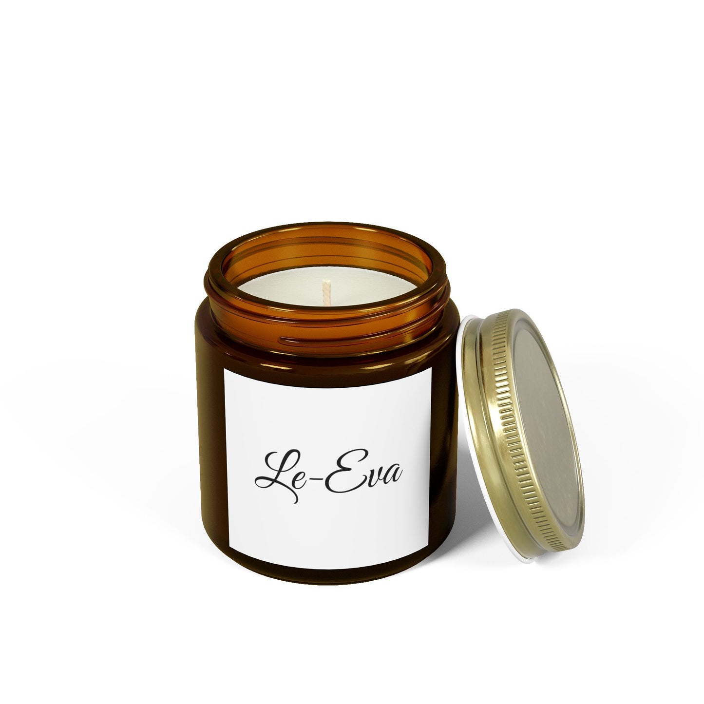 Le-Eva Coconut Apricot Scented Candle - Relaxing Aromatherapy (4oz, 9oz)