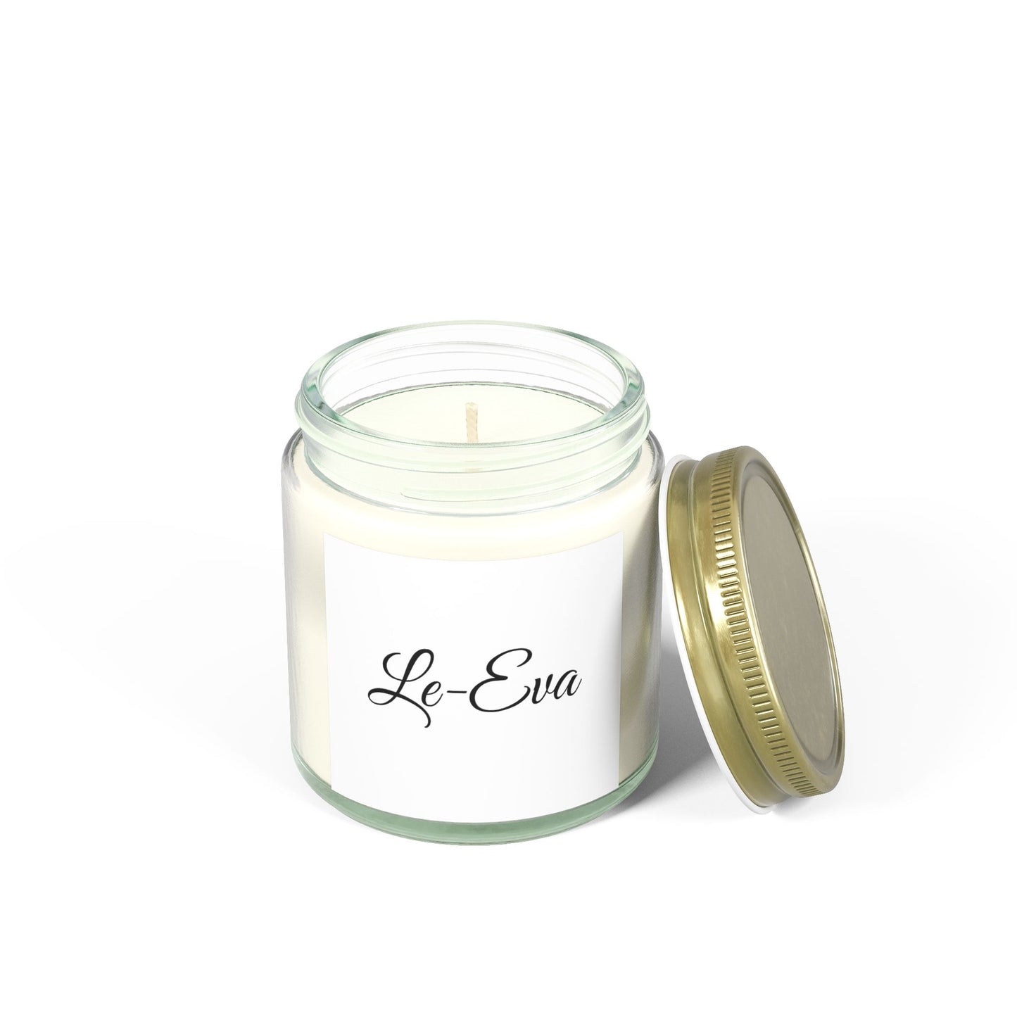 Le-Eva Coconut Apricot Scented Candle - Relaxing Aromatherapy (4oz, 9oz)