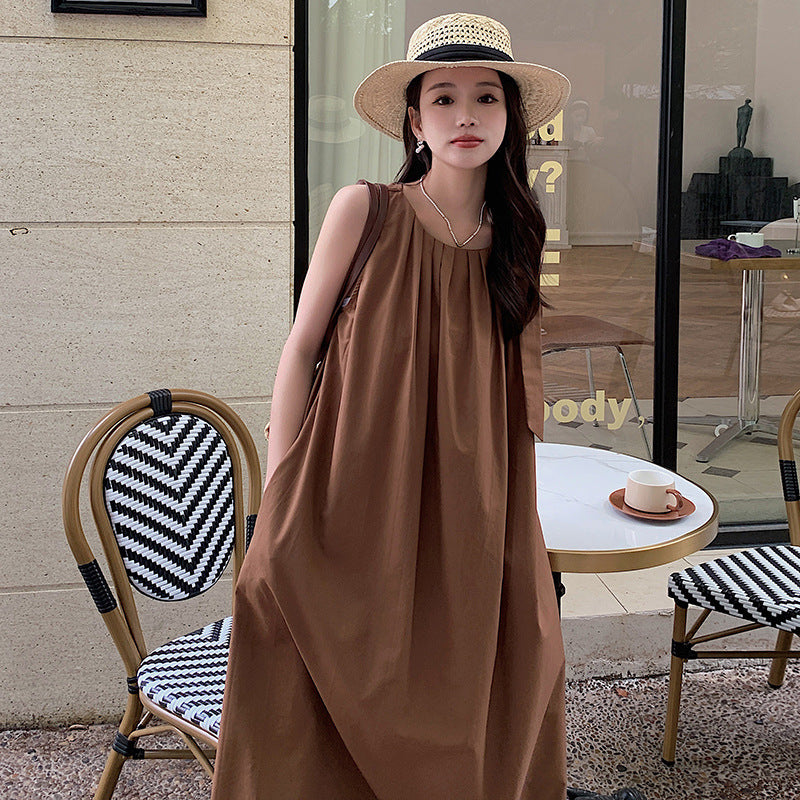 Women's French Sleeveless Dress Summer