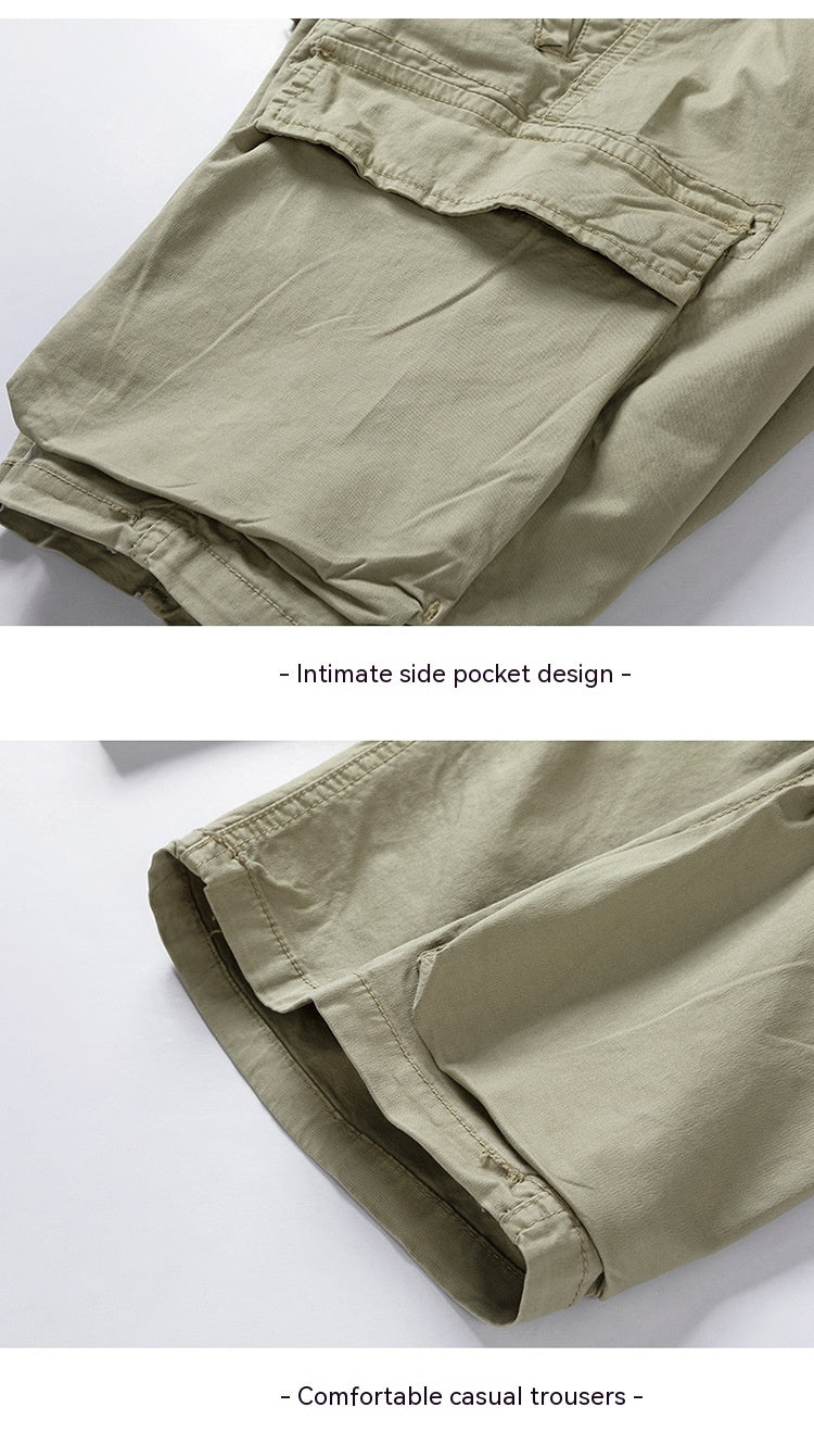 Cropped Pants Men's Loose Cargo Shorts Men's Korean-style Fashionable Casual Pants