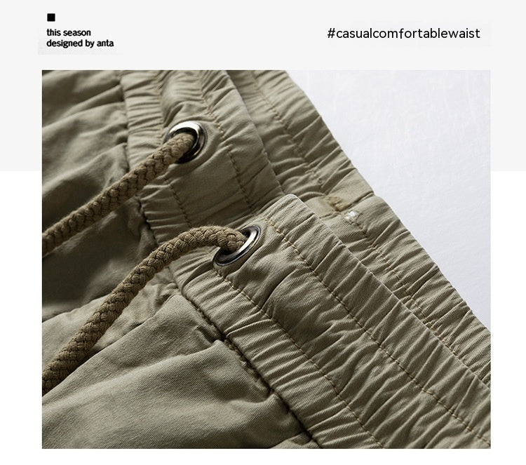 Cropped Pants Men's Loose Cargo Shorts Men's Korean-style Fashionable Casual Pants