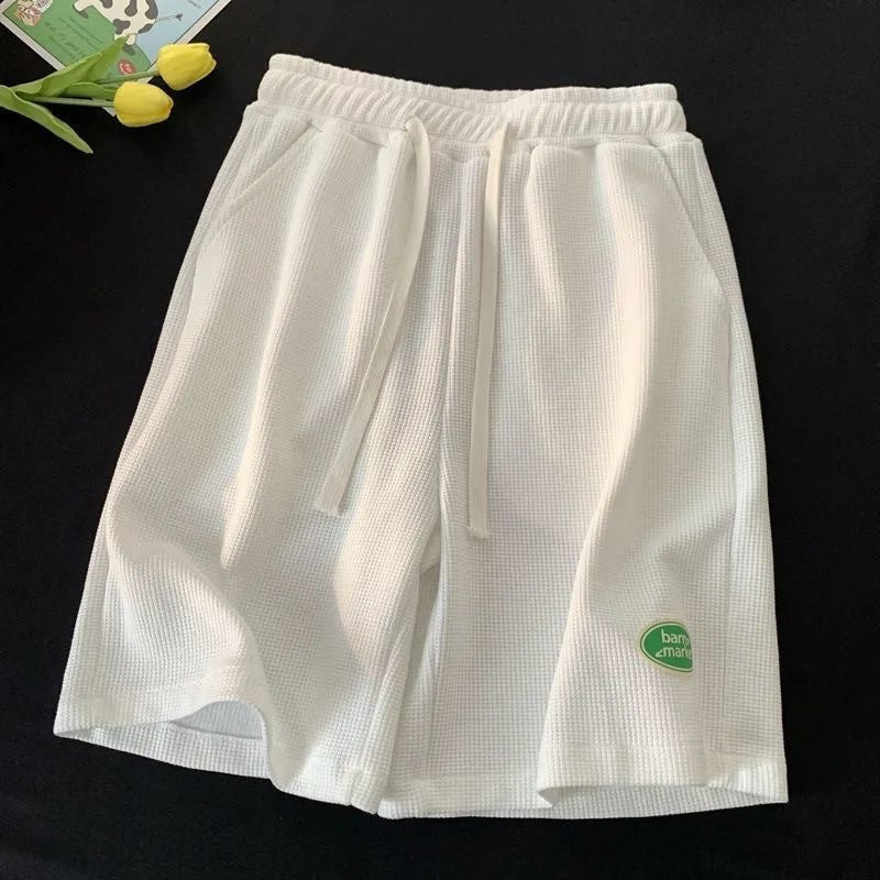 Waffle Shorts Straight Loose Sports Shorts Casual