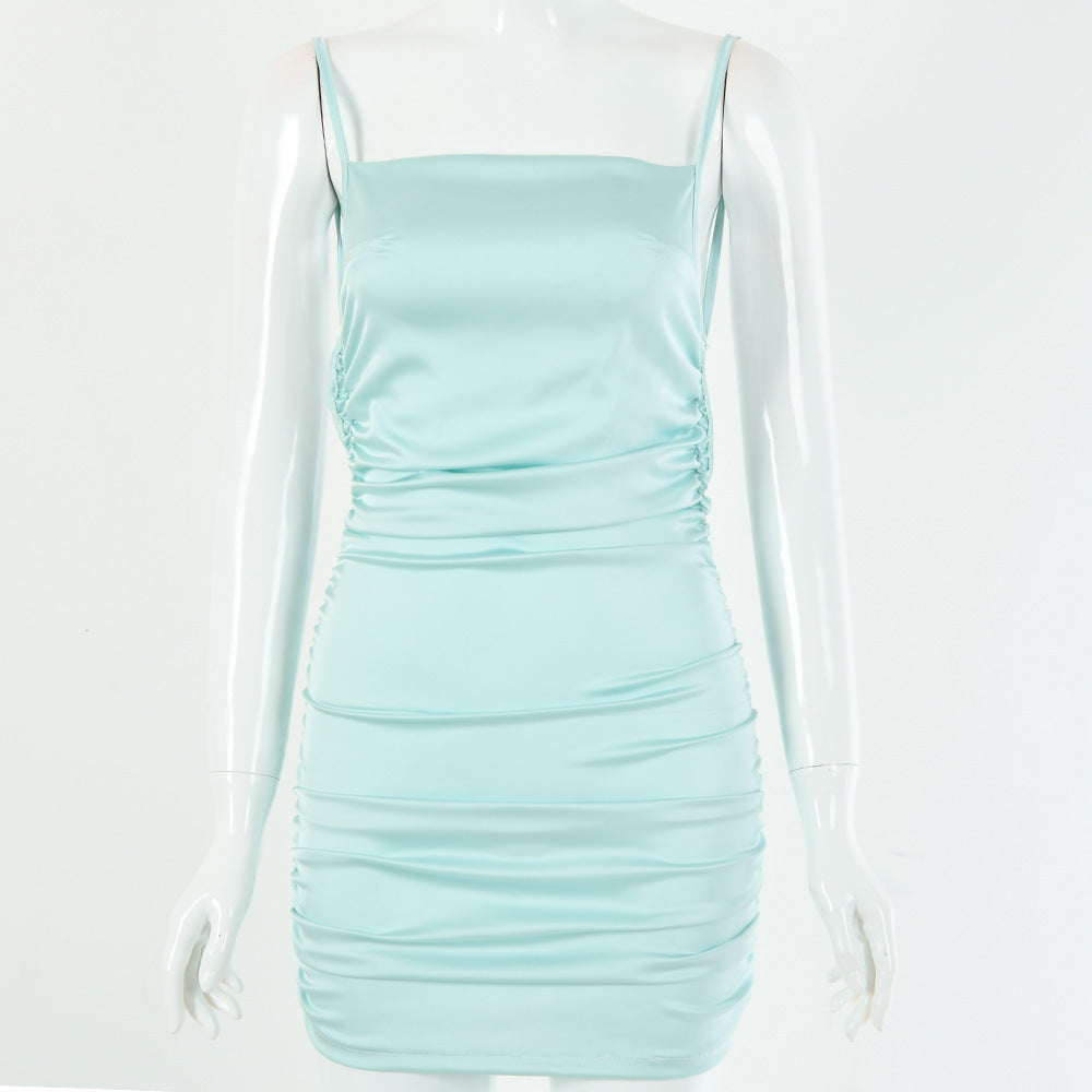 Sexy Backless Lace Up Hip Dress