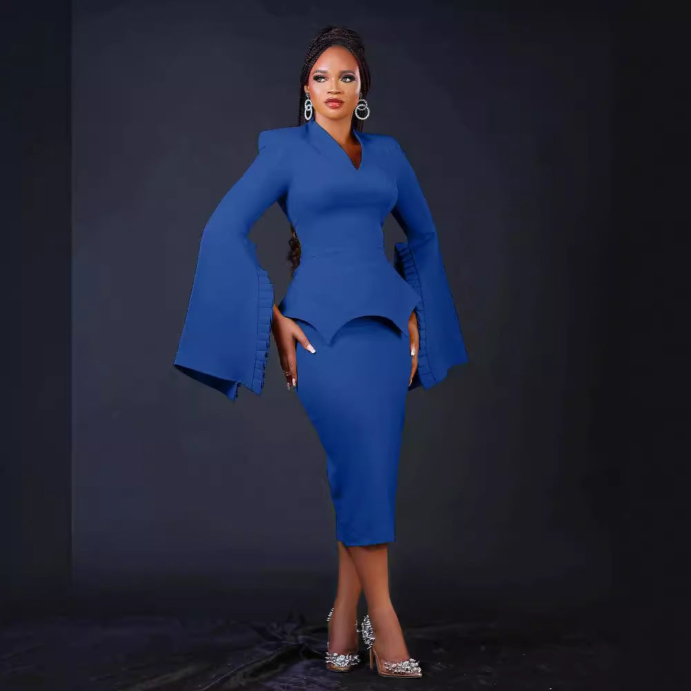 Large Flare Sleeve Dress
