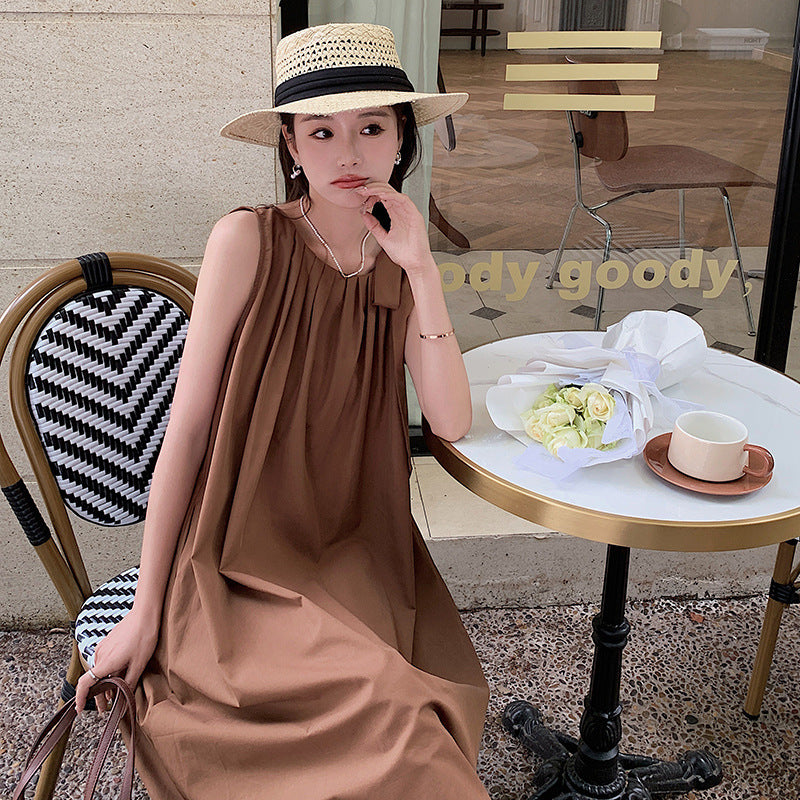 Women's French Sleeveless Dress Summer