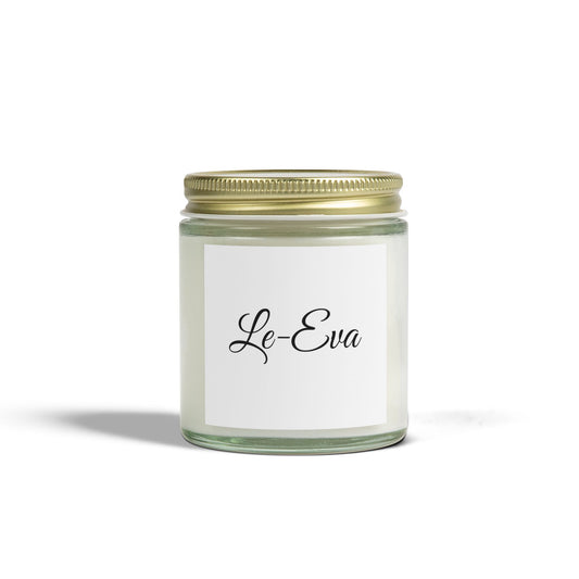 Le-Eva Coconut Apricot Scented Candle - Relaxing Aromatherapy (4oz, 9oz)