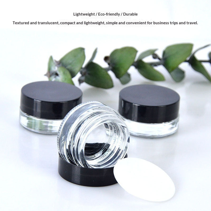 Clear Cream Jar Cosmetic Bottle Sample Size