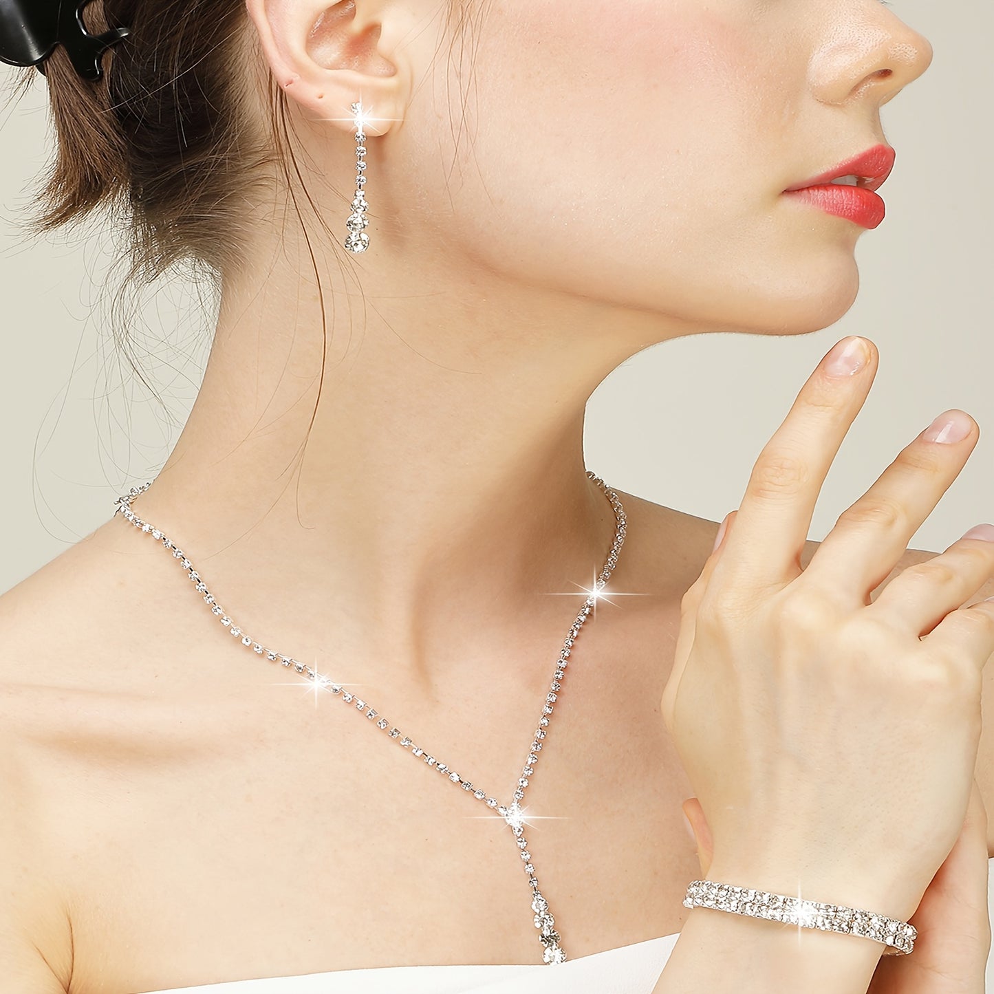 FAB-UR Elegant Set - Necklace Earrings Bracelet set to beautify your self