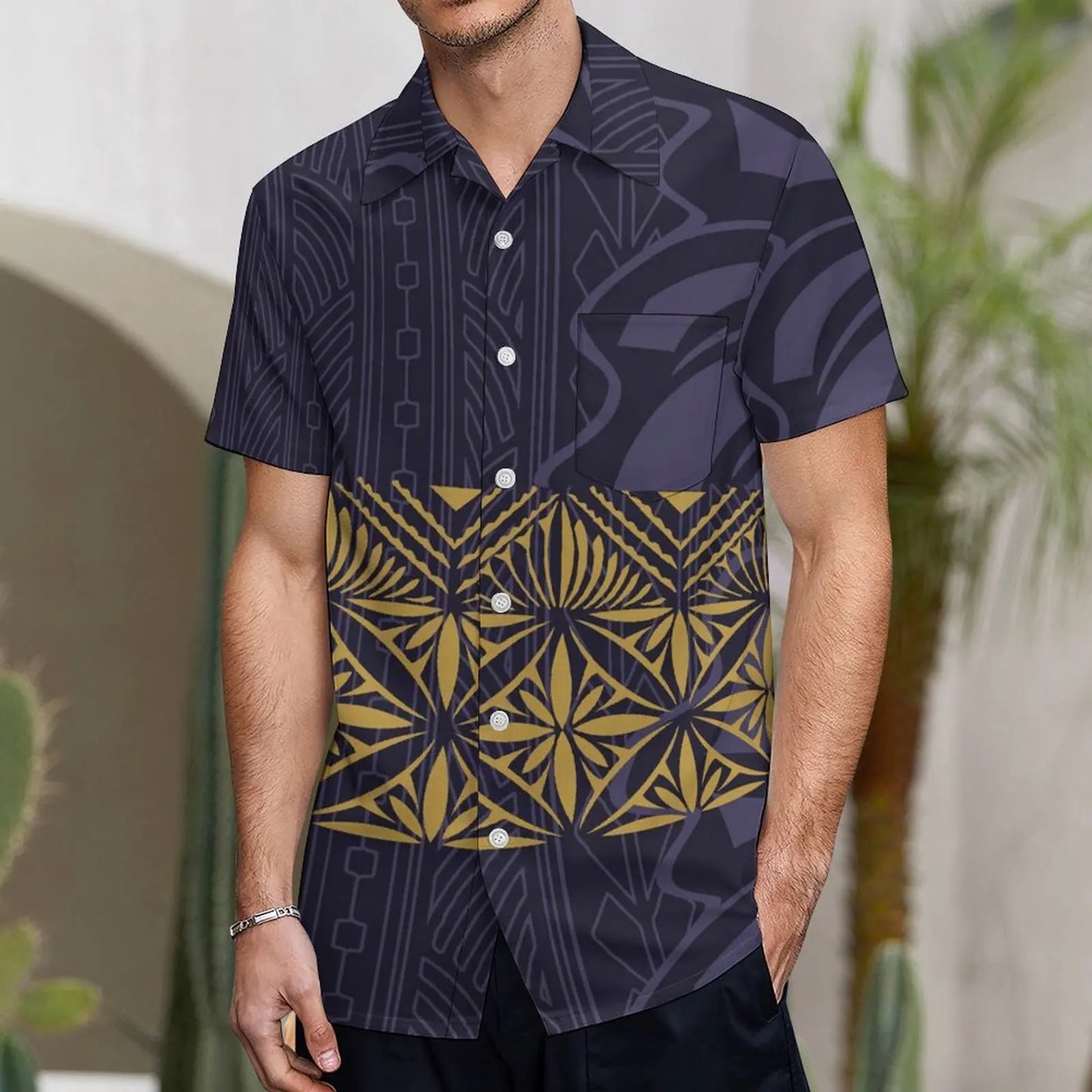 Fishtail Island Dress & Matching Hawaiian Men Shirt