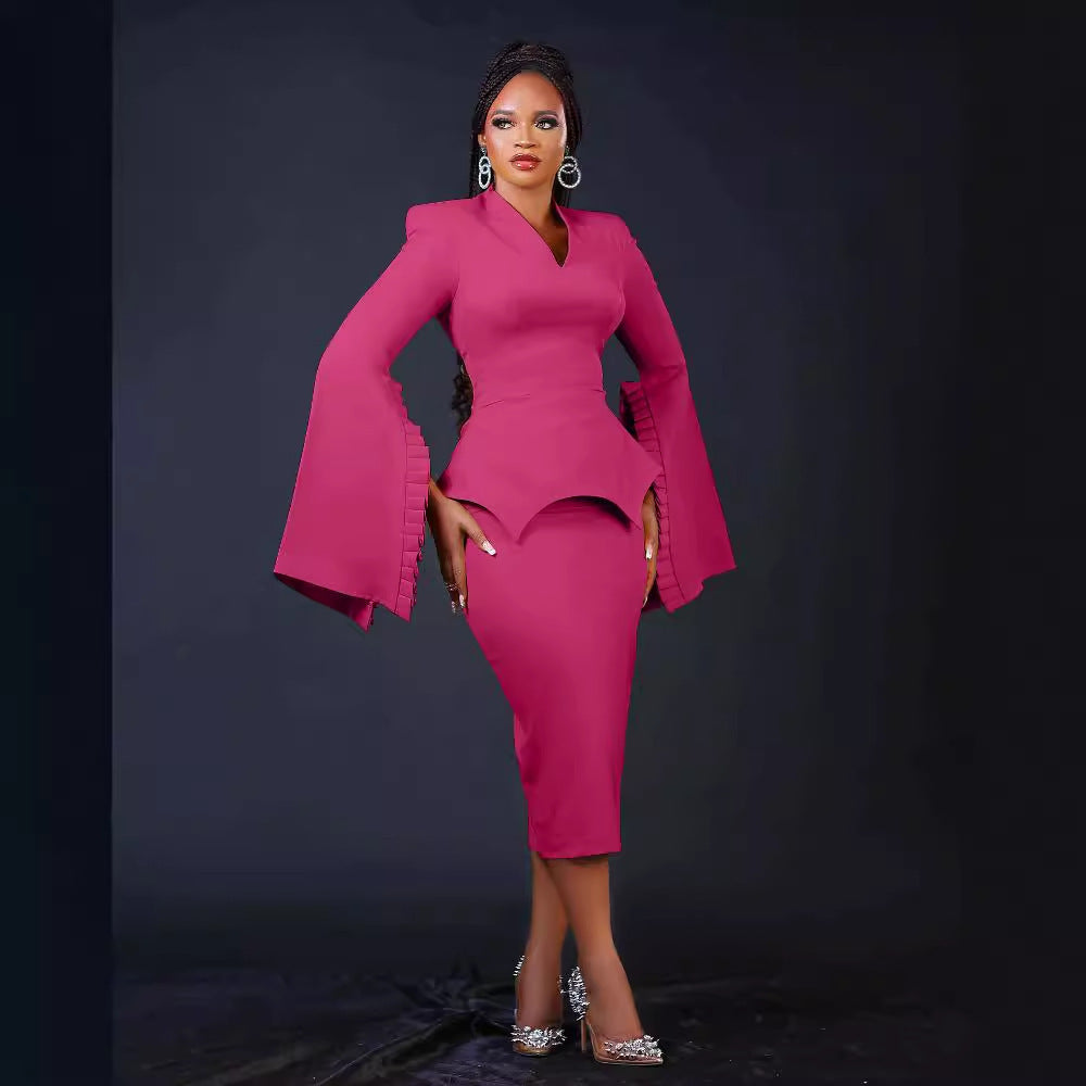 Large Flare Sleeve Dress