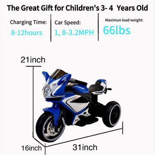 Plastic Red 6V Kids Electric Motorcycle Kids Toys Motorcycle  Kids Electric Car  Electric Ride On Motorcycle