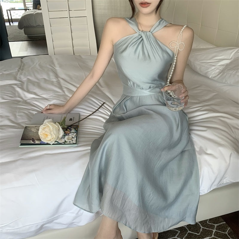 Women's Summer French Halterneck Dress
